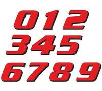 PUIG: numero 7 115 mm, confezione da 5 pezzi rosso
