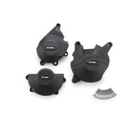 Puig 22005N Cover Protettive Motore Track in polipropilene ultraleggero da 4 mm con indicatori di usura e protezione avanzata del carter motore, Nero