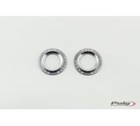 Puig 20025P Protettori Forcella-Forcellone protettore Lavorato in Nylon ad Alta Resistenza per Sospensione con Design Racing e Protezione Contro Gli impatti, Argento