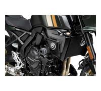 Puig 22686N Protezioni motore Vintage 2.0 dal design cilindrico in poliammide ad alta resistenza, con opzione di anelli in gomma per maggiore protezione e personalizzazione, Nero