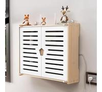 PUIOTEAI Porta Modem da Parete, Porta Router da Muro, Mensola Porta Modem Wifi da Parete, Scatola Router Wifi per Nascondere il Router e Mettere in Ordine i Suoi Cavi