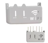 PUIOTEAI Porta Modem da Parete, Porta Router da Parete, Cassetta Porta Modem, Organizer da Parete per Nascondere Il Router e Mettere in Ordine i Suoi Cavi(Color:Grau)