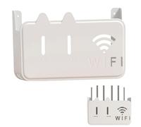 PUIOTEAI Porta Modem da Parete, Porta Router da Parete, Cassetta porta Modem, Organizer da Parete per Nascondere Il Router e Mettere in Ordine i Suoi Cavi(Color:White)