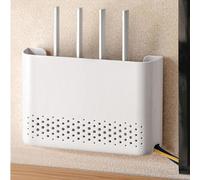PUIOTEAI Porta WiFi da Paretef, Porta Modem, Scatola Porta Router WiFi da Parete Bianca, per Nascondere Il Router e Prese e Mettere in Ordine i Suoi Cavi(Size:30x6x22cm)