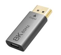 Puiseno Adattatore USB-C a DisplayPort 1.4 8K@60Hz, supporta 4K@120Hz, adattatore Thunderbolt 3/4/5 a DP, compatibile con iPhone 16/15, Galaxy S25/S24, MacBook Pro/Air, supporta G-Sync/FreeSync