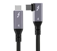 Puiseno Cavo USB 4 da 40 Gbps con alimentazione da 240 W, Thunderbolt 4 angoli, cavo dati USB-C compatibile per video 8K a 60 Hz, cavo monitor USB-C con DP Old Mode per MacBook e docking station (0,5
