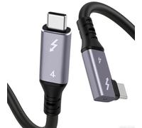 Puiseno Cavo USB 4 da 40 Gbps con alimentazione da 240 W, Thunderbolt a 4 angoli, cavo dati USB-C compatibile per video 8K a 60 Hz, cavo monitor USB-C con DP Old Mode per MacBook e docking station (2