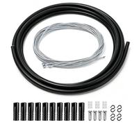 Puiseno Set di cavi del cambio per bicicletta, kit universale con guaina del cavo del cambio da 2 m, 4 cavi interni in acciaio zincato, tappi terminali, ganci a S e O-ring per MTB, bici da corsa, bici