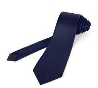 Puistr Cravatta da uomo XL da 160 cm, extra lunga, tinta unita, 8,5 cm, cravatta grande e alta da uomo, con confezione regalo, Blu navy, Medium