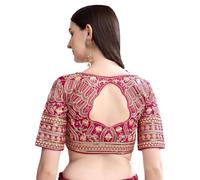 Pujia Mills Camicetta da donna già pronta da ricamare multi pesante codifica filo d'oro indiano etnico designer cucito camicetta da sposa per matrimonio camicetta da donna per Saree Lehenga Choli