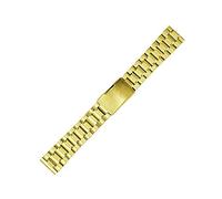 PUJIANA Cinturino for orologio in metallo, cinturino for orologio in acciaio inossidabile cinturino for uomo e donna cinturino for orologio in metallo solido(Gold,22mm)