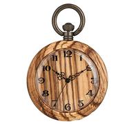 PUJIANA Orologio da Tasca Vintage, Orologio da Tasca Antico Bussola in Vetro cabochon Orologio da Tasca al Quarzo Vintage Uomo Donna Ciondolo Collana Catena Orologio Regali