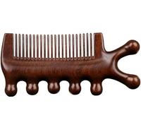 PUJIANA Pettini, Pettine a Denti Larghi in Legno, Pettine for Massaggio da 11 cm Pettine for Testa Largo in Legno di Sandalo Pettine for Testa for Massaggio