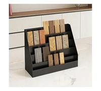 pujindu Tile Sample Display Stand, 4-Tier Countertop Stone Holder For Showrooms, Modern Sample Rack For Marble, Quartz, Granite(nero,46x18x35.5cm)