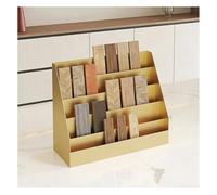 pujindu Tile Sample Display Stand, 4-Tier Countertop Stone Holder For Showrooms, Modern Sample Rack For Marble, Quartz, Granite(Gold,46x18x35.5cm)