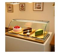pujindu Vetrina per Pasticceria Commerciale, Vetrina in Vetro per Panetteria, Espositore Trasparente per Buffet di Dolci per Esporre Ciambelle, Bagel, Torte, Biscotti(114x53x50cm)