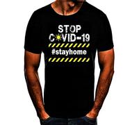 pujing Pandemic/Virus/T Shirt Graffiti Pullover Sweatshirts/Believe/Godfather/Lockdown/Mafia Black 3XL