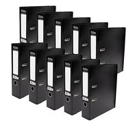 Pukka Brights - Raccoglitore a leva, formato A4, colore: nero, confezione da 10