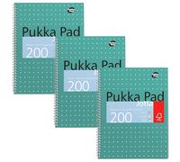 PUKKA JOTTA METALLIC A4 WRIT PAD 80GSM, 3 Pezzi