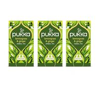 Pukka Lemongrass & Ginger, Con Citronella e Zenzero, Ideale per stimolare e rinfrescare la giornata, 20 Filtri ora CONFEZIONE DA 3!