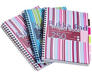 PUKKA PAD A4 PROJECT BOOK HARDBACKASST
