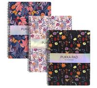 Pukka Pad, Bloom A4+ Jotta Notebooks - Pack of 3 Wirebound Notebooks in Assorted