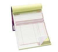 Pukka Pad - Confezione da 5 quaderni per fatture duplicati, 137 x 203 mm, con 50 set numerati, blocco fatture personalizzato per piccole imprese, ricevute, blocco ordini e registrazione IVA