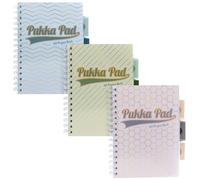 Pukka Pad Haze A5 Project Book - Pack of 3 Wirebound Notebooks with 5 Reposition