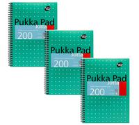 Pukka Pad Metallic Cover Wirebound Jotta Notebook B5 (Pack of 3) Modern