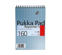 Pukka Pad metallico 140 x 205 mm durevole per uso duraturo foglie perforate dimensioni pratiche per una facile portabilità 160 pagine di carta 80 gsm per pad Dimensioni: 140 x 205 mm Confezione da 3 quaderni Rif NM001
