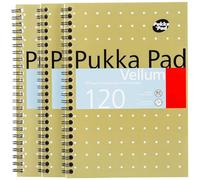 Pukka Pad Notebook Wirebound Perforated Ruled 120pp 80gsm A5 Vellum Ref VJM/2 [Pack of 3]
