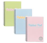 Pukka Pad Pastel A5 Jotta Notebooks - Pack of 3 Wirebound Notepads with 200 Page