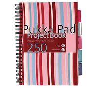 Pukka Pad Project Book Wirebound Perforated Ruled 3-Divider 80gsm 250pp A5 Assorted Ref PROBA5 [Pack 3]