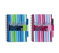 Pukka Pad - Quaderno A5 con divisori e tasche, rilegatura a spirale A5, con copertina in poliestere resistente, ideale per studio, ufficio e pianificazione quotidiana