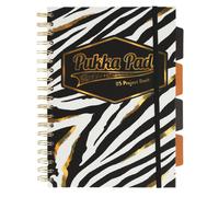 PUKKA PROJECT BOOK WILD B5 WIRE QUADERNO ZEBRA LINE