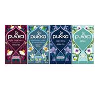 Pukka Relax: Night Time, Night Time Berry, Chamomile, Vanilla Manuka Honey e Relax; Infusi Bio Rilassanti; Senza Caffeina; Ideali per la Sera, 20 Filtri per 4 Confezioni