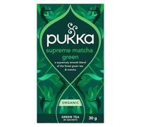 Pukka Tè, Supreme Matcha Green, Thé Verde Biologico, Foglia Intera e Polvere di Thé Matcha, Senza Caffeina, Ingredienti Selezionati in Modo Etico, Per Essere al Meglio, 20 Filtri