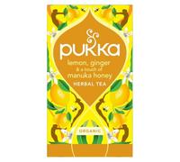 Pukka Tisana Biologica Limone Zenzero e Miele di Manuka, 20 Bustine | Per la sera: Miele dolce e vaniglia, tisana senza caffeina, camomilla biologica, liquirizia e finocchio