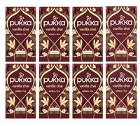 Pukka Tisana Vanilla Chai Biologica 20 Bustine x 8 Confezioni; Infuso Bio con Cannella, Zenzero e Vaniglia; Senza Caffeina; Gusto Dolce e Speziato