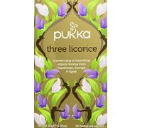 Pukka Tisane, Three Licorice, Tisana alla Liquirizia, Senza Caffeina, 100% Biologico, Ingredienti Selezionati in Modo Etico, Per Un Dolce Momento, 20 Filtri