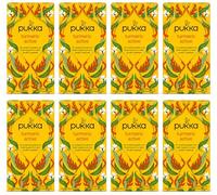 Pukka TURMERIC ACTIVE Con Zenzero, Curcuma, Ortica e Arancia, Ideale Per Rimanere Attivi, con 20 Filtri e ora a CONFEZIONE DA 8!