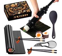 Pukpu Kit Sushi 8 Pezzi - Sushi Maker Bazooka per Fare Sushi in Casa con Tappetino Silicone, Cucchiaio Riso, Bacchette, Supporti e Taglia Avocado