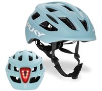 Puky Casco da bicicletta per bambini, 48-55 cm, peso leggero, 220 g, massima protezione e ventilazione, visibilità a 360° grazie al modulo luminoso, ideale per sicurezza e comfort sulla bicicletta