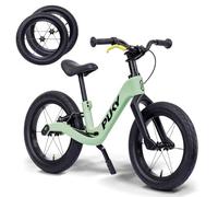 PUKY Next Set 12" & 14" Verde/Nero | Bicicletta senza pedali che cresce con il bambino 2-6 anni | Bicicletta senza pedali per bambini dai 2 anni | Bicicletta senza pedali con freno e impugnature di