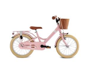 PUKY YOUKE Classic 16 | Bicicletta per bambini 16 pollici | Bicicletta per bambini dai 4 anni in su, con cestino e freno a contropedale, regolabile in altezza e leggera, Made in Germany | Retro Rose