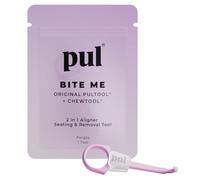PUL Strumento da masticare e rimozione per allineatore trasparente 2 in 1 - Viola | Combo Chewie + Dispositivo di rimozione ortodontico | Riutilizzabile e privo di BPA per Invisalign