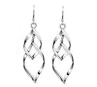 PULABO - 1 paio di orecchini a clip da donna, con ciondolo a forma di gancio, orecchini pendenti a forma di gancio, accessori da donna, idea regalo in argento, creativa e squisita fattura creativa