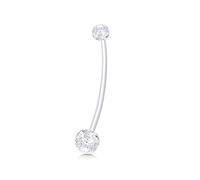 PULABO 14G Gravidanza Clear Ombelico Anelli Flessibile Bioplast Sport Maternità Pancia Ombelico Fermo Orecchino Industriale Body Piercing moda