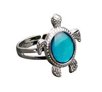 PULABO Anello dell'umore della tartaruga anello emozione anello cambia colore anello regolabile regalo di compleanno qualità adorabile e durevole di alta qualità, Oro