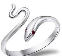 PULABO Anello regolabile con apertura a forma di serpente, gioielli da sposa per donne, anello da donna, accessori per gioielli, comodo ed ecologico